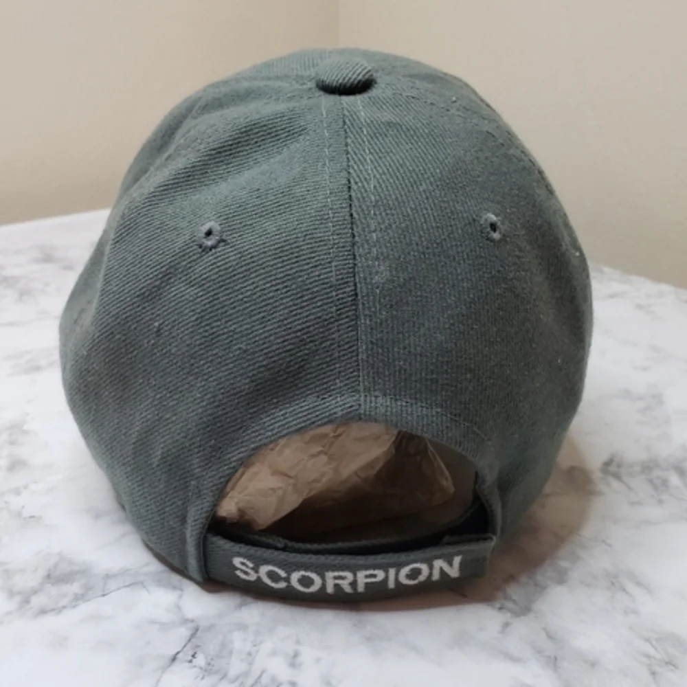 Blue Ocean Y2K Gray Scorpion Embroidered Baseball Cap Unisex